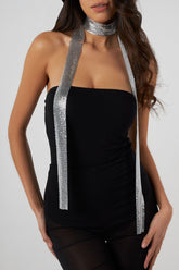 PIXEL Silver Sequin Scarf by Retail Agenda