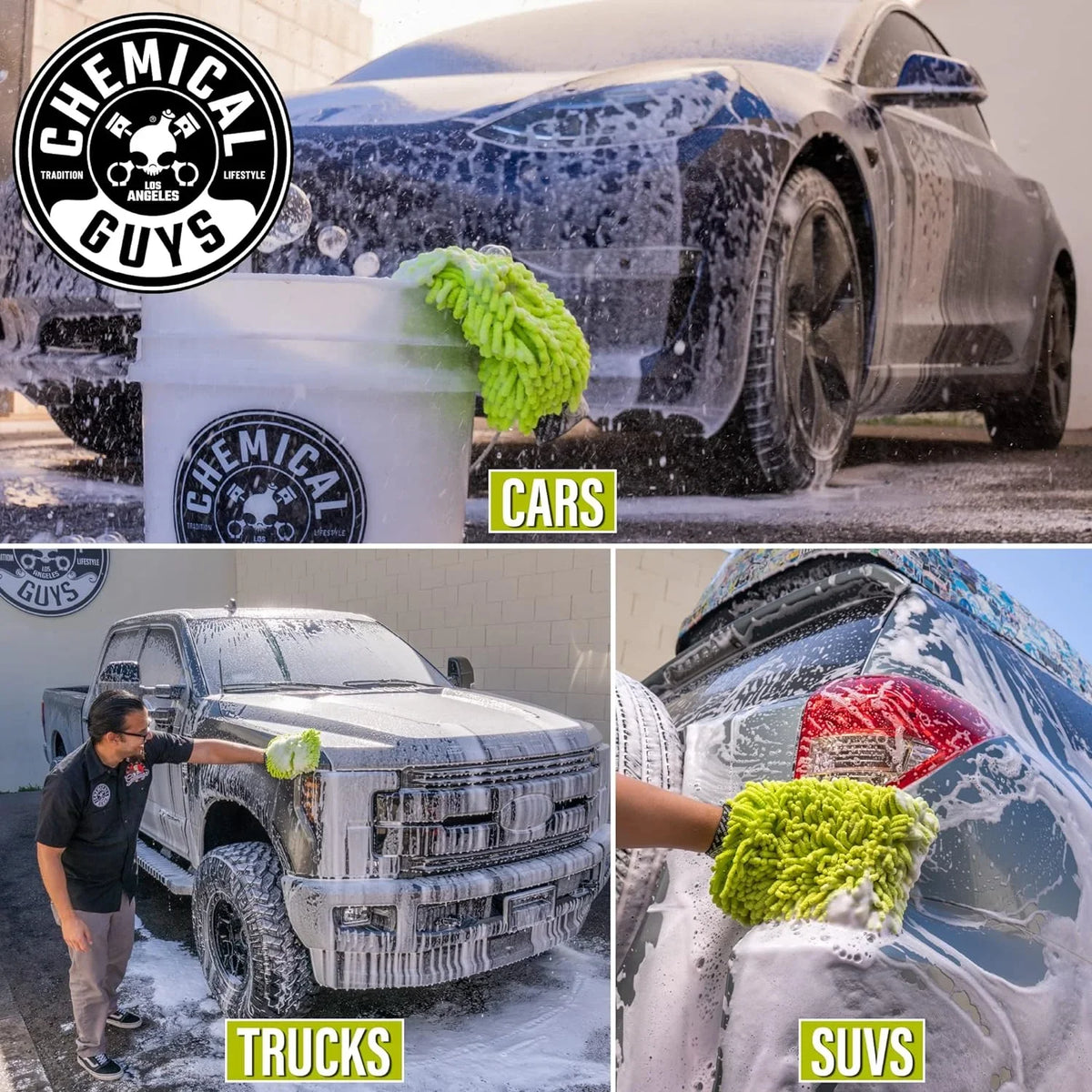 Chemical Guys HOL340 15-Piece Arsenal Builder Car Wash Kit with Foam Gun, Bucket, and (5) 16 oz Car Care Cleaning Chemicals, Gift for Car & Truck Lovers, Dads and DIYers (Works w/Garden Hose)