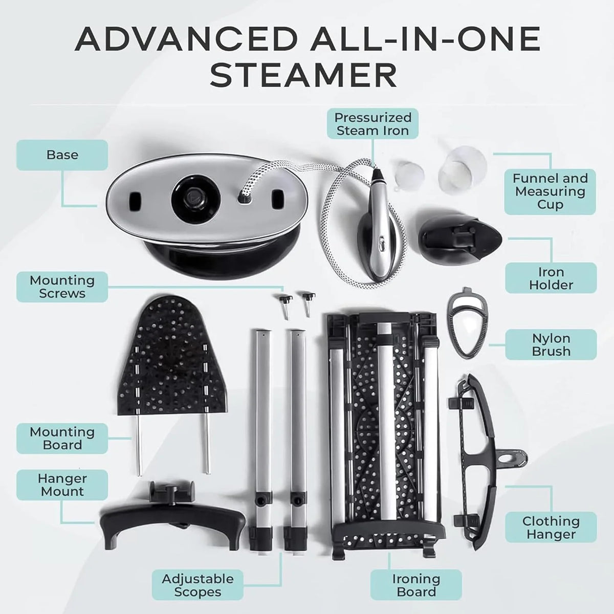 Steam & Go All-in-One Garment Steamer & Clothes Iron with Ironing Board & Hanger