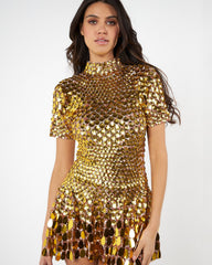 NALA Gold Midi Dress by Retail Agenda