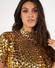 NALA Gold Midi Dress by Retail Agenda