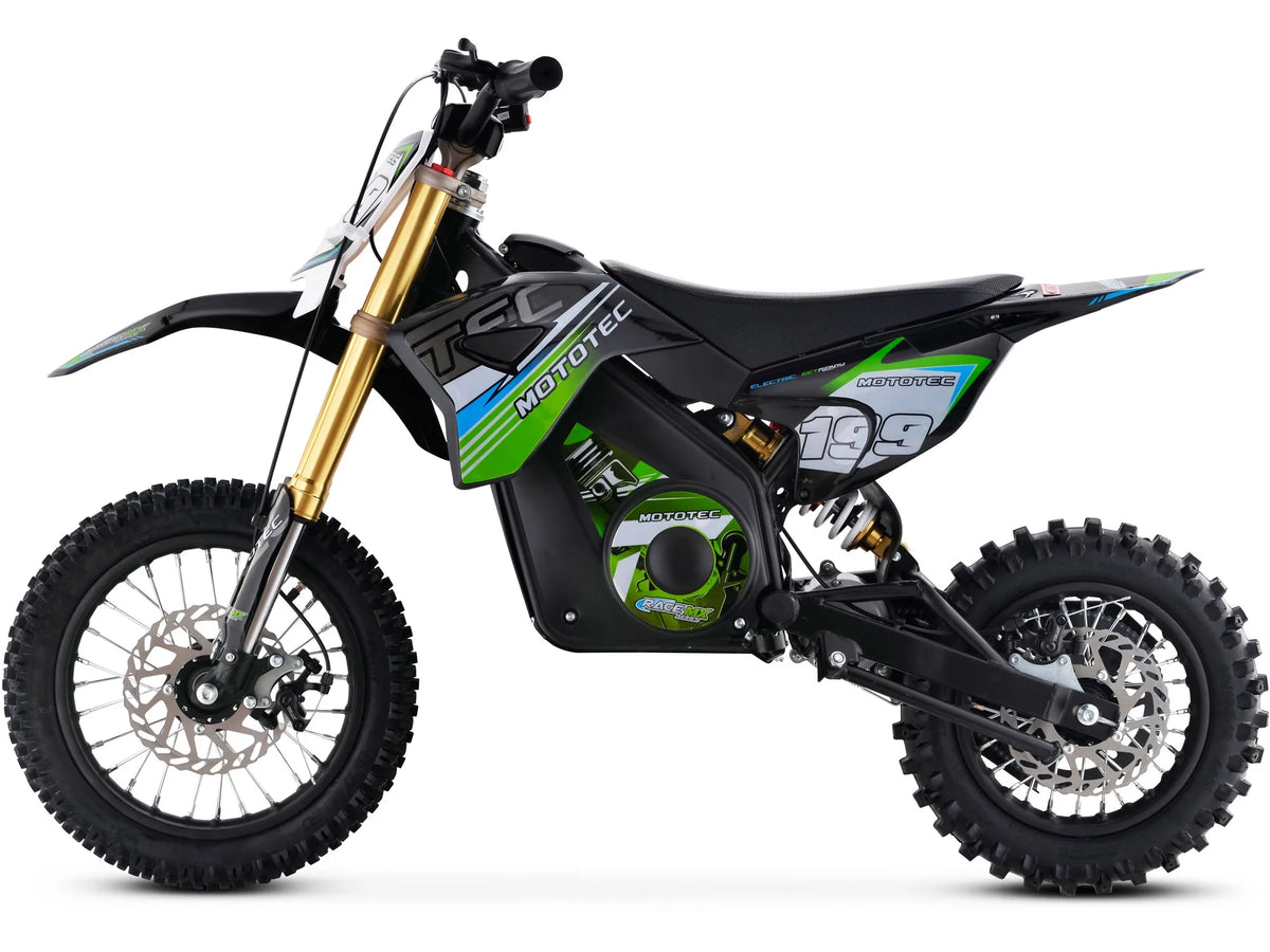 MotoTec 36v Pro Electric 1000W Dirt Bike, Lithium Blue