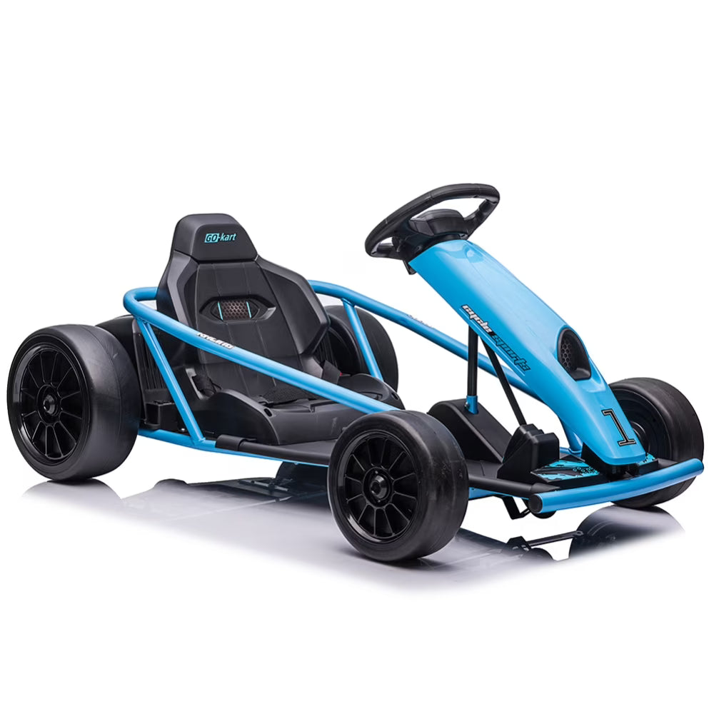 Kojooin Go Kart for Kids,24V Battery 300WX2 Motors Pedal On Foot Go Cart,8MPH High Speed Drifting Car with Slow Start Function,Rose red