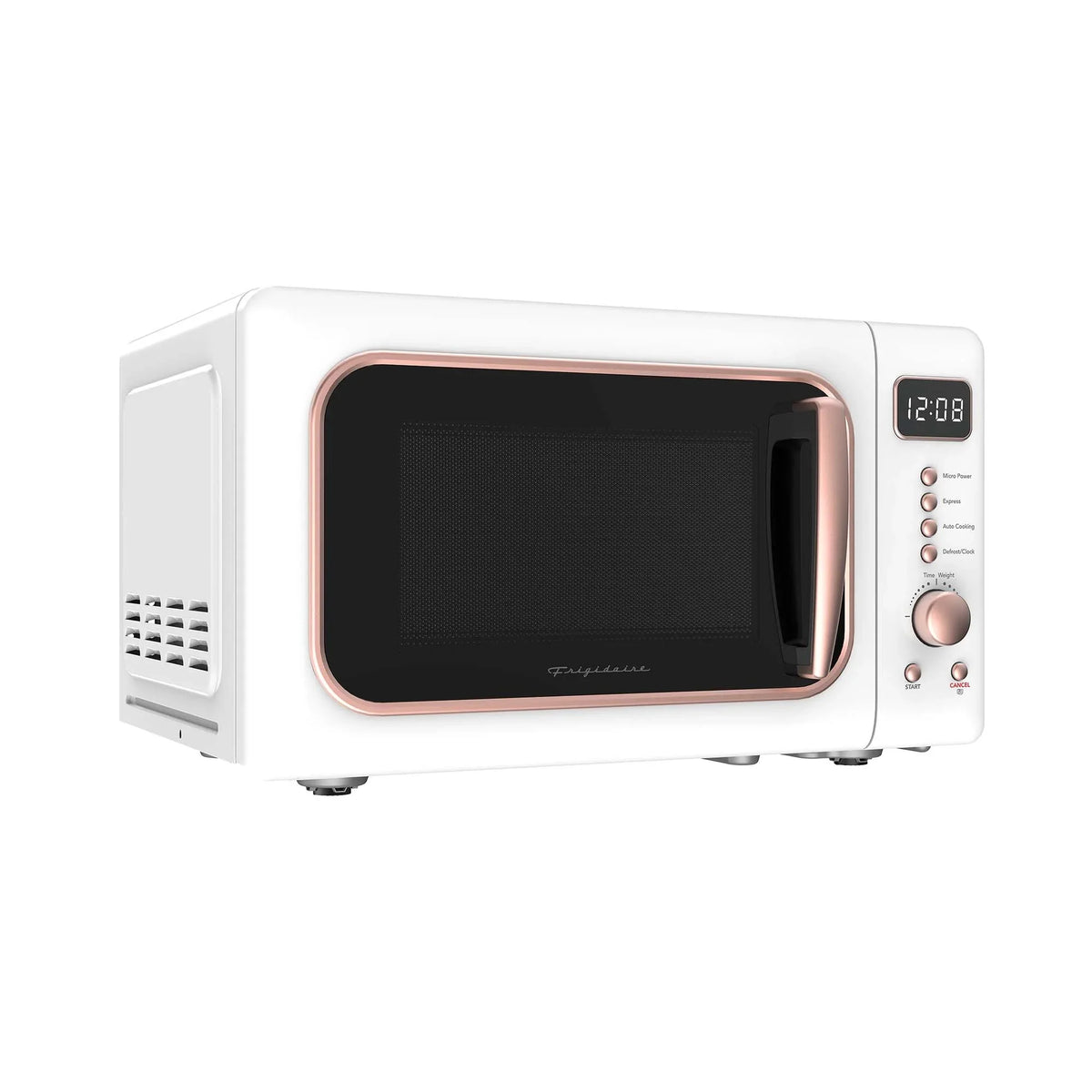 Frigidaire 0.7 Cu. Ft. Retro Countertop Microwave Oven, Black and Gold