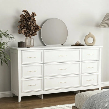 Kadyn Modern 6 Drawer Dresser Wood Cabinet,Dresser for Bedroom, Kitchen Storage Cabinet with Drawers, Chest of Drawers(Black)