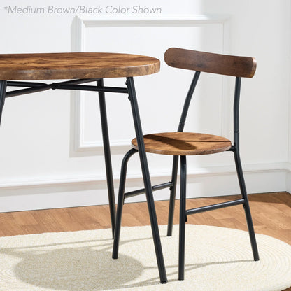 Best Choice Products 3-Piece Modern Oval Dining Table Set, Small Kitchen Dinette w/ 2 Chairs - Black/Black