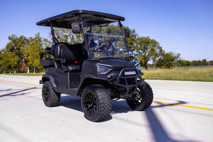 Coleman Powersports CGC2 51.2V Electric Utility Golf Cart, 4-Seater Vehicle Up to 20 MPH & 40 Miles Range, 5kW Motor, LCD Display & Rear Storage, Ages 16 and Up, Matte Black