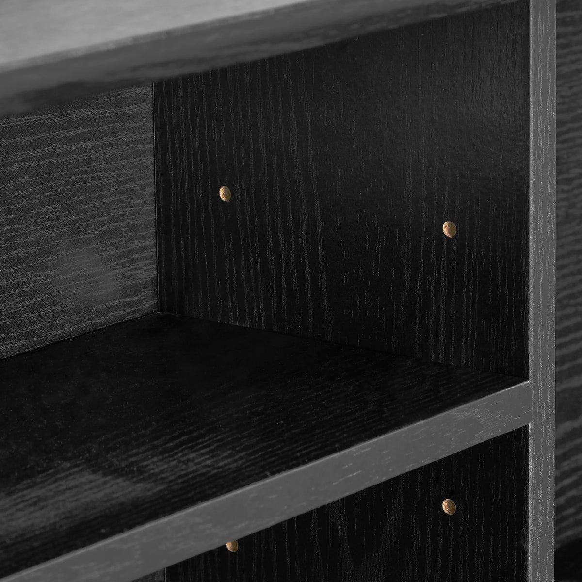 Your Zone Easy to Assemble Storage Bed with Bookcase Headboard, Twin, Natural Teak Finish