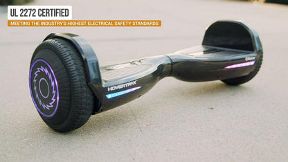 Razor Hovertrax Prizma- Black. Lighted Hoverboard for Child &amp; Teen. up to 9 mph. UL2272 Certified