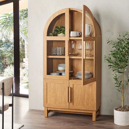 Better Homes & Gardens Juliet Kitchen Rounded Arch Cabinet, Rich Black
