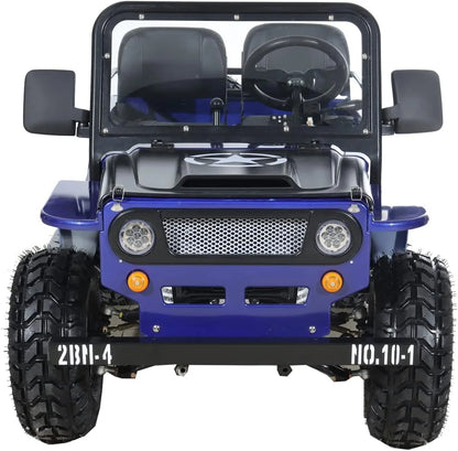 X-Pro 125cc Jeep Go Kart, 3-Speed Semi-Automatic Transmission w/Reverse, Big 18" Aluminum Rim Wheels