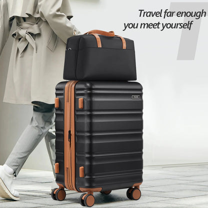 MIUSSE Luggage Sets 3 Piece, 20 Inch Carry On Luggage with Wheels, 100% PC Hardshell Suitcase with TSA Lock, Carry On Suitcases Airline Approved With Travel Backpack for Men Women