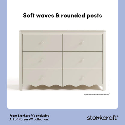 Storkcraft Casablanca 6 Drawer Nursery Dresser, Sage