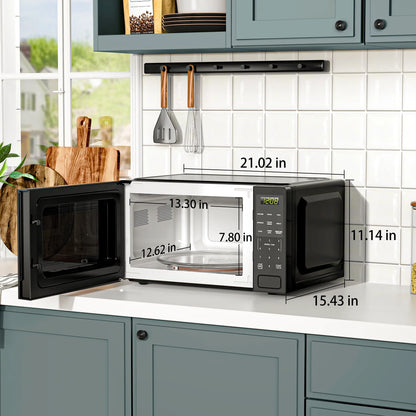 Mainstays 1.1 Cu ft Countertop Microwave Oven, 1000 Watts, Black