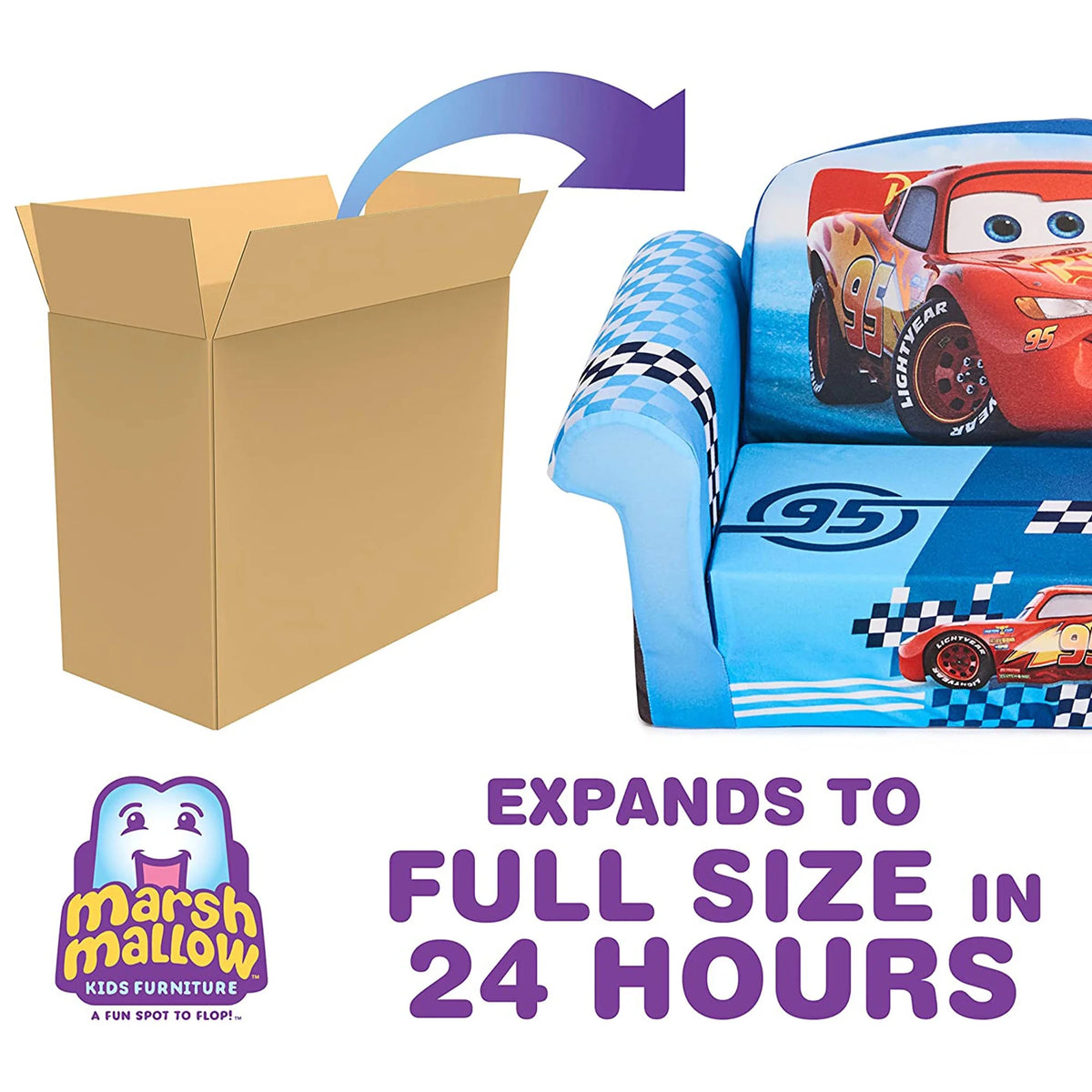 Marshmallow Furniture 2 Pack 2-in-1 Flip Open Foam Sofa Bed, Toy Story 4