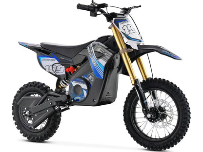MotoTec 36v Pro Electric 1000W Dirt Bike, Lithium Blue