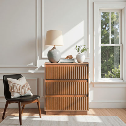 Wood Dresser, 6 Drawer Dresser for Bedroom, Modern Chest of Drawers with Deep Drawers Waterproof Living Room, Hallway, Entryway