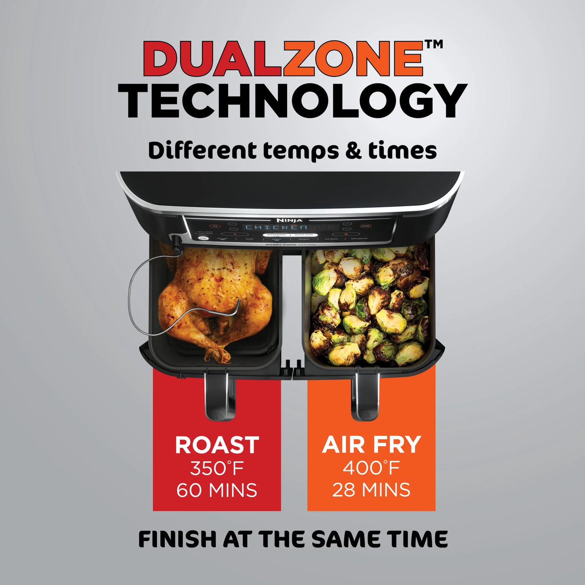 Ninja?? Foodi?? 6-in-1 Smart 10-qt. 2-Basket Air Fryer