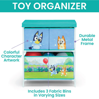Bluey 3-Piece Toddler Bedroom Set by Delta Children, Blue