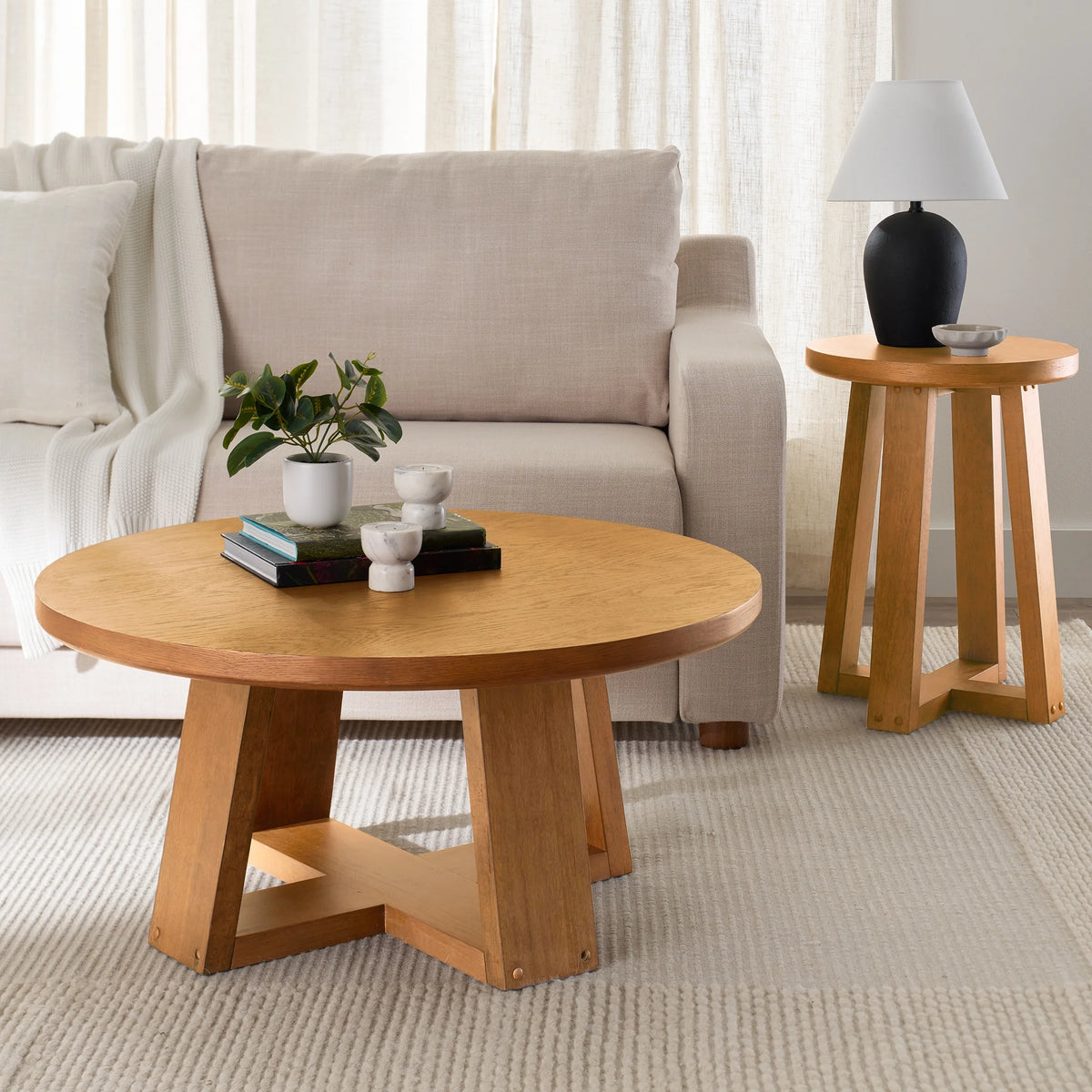 Better Homes & Gardens Ezra Coffee Table, Walnut finish