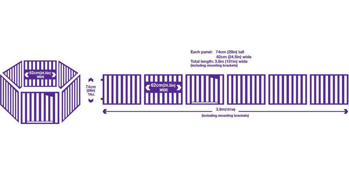 Dreambaby Royale 3-in-1 Converta® Play-Pen Gate fits up to 151″