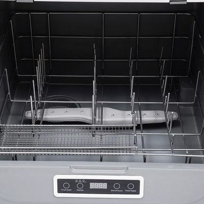 110V 800W Countertop Dishwasher - Stainless Steel,3 Wash Modes + Fruit Wash,Touch Control,Space-Saving,Ideal for Small Kitchens & RVs