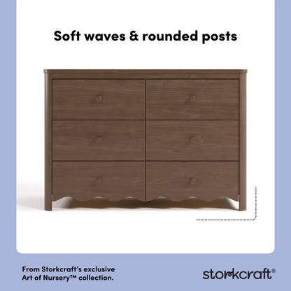 Storkcraft Casablanca 6 Drawer Nursery Dresser, Sage