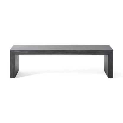 Noble House Krislynn Farmhouse Acacia Wood Dining Bench, Black