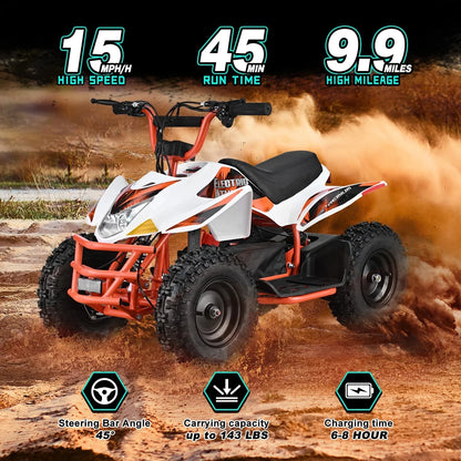 Aoemoe 500W Ride-On Racer �C 15mph Speed, 36V Battery, 45�C60 Min Play, Blue