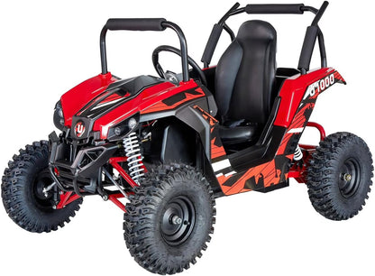 UTV Ride on Car (Large),Shock Absorber, 48V Electric Vehicles with Disk Brake, Gear Switch, Steel Frame, Off-Road Tire, Flexible Seat Belt and Seat, Three-Speed Parental Limit-Lock Function (Blue)