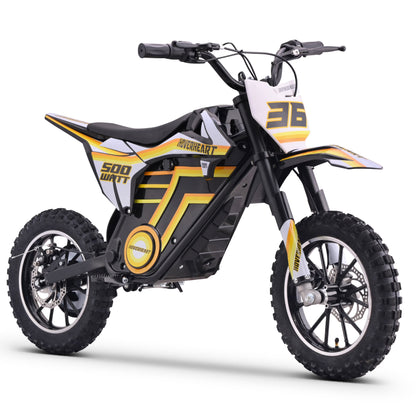 QEASET electric dirt bike, 500W kids dirt bike for Boys Girls Age 8-14, Blue