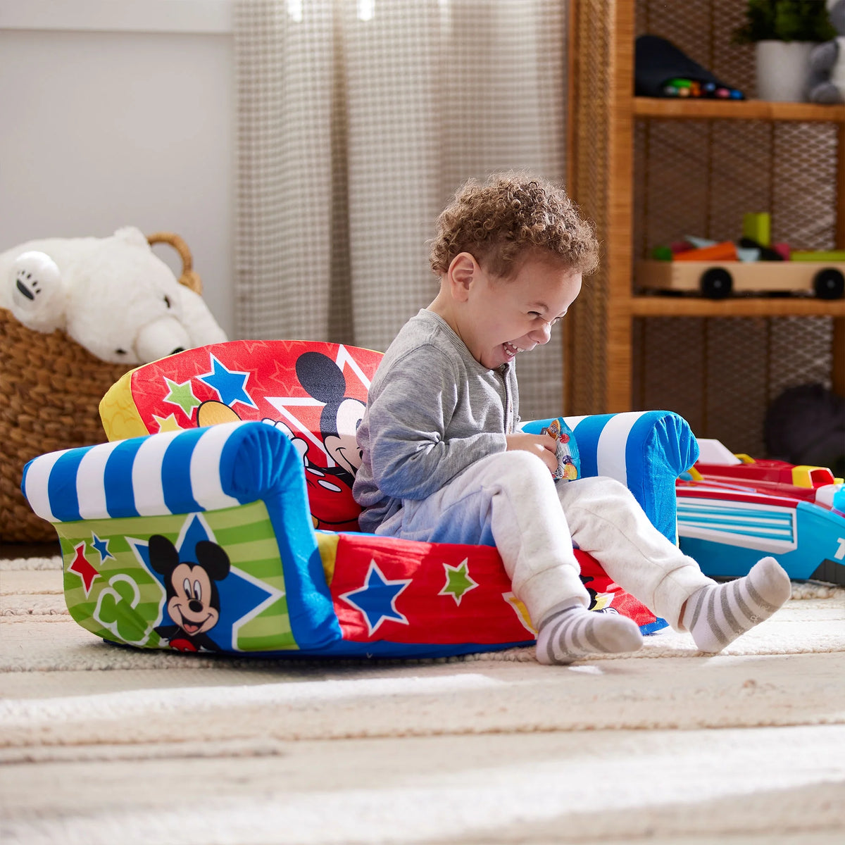 Marshmallow Furniture 2 Pack 2-in-1 Flip Open Foam Sofa Bed, Toy Story 4