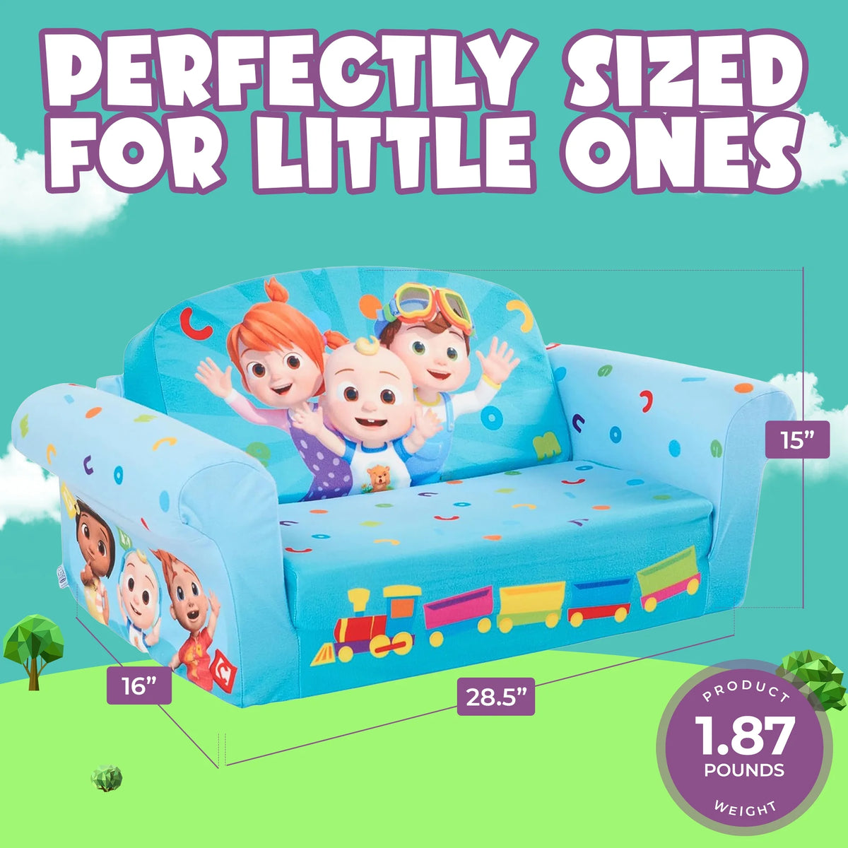 Marshmallow Furniture 2 Pack 2-in-1 Flip Open Foam Sofa Bed, Toy Story 4