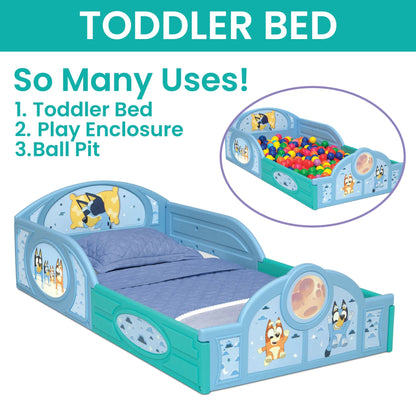 Bluey 3-Piece Toddler Bedroom Set by Delta Children, Blue