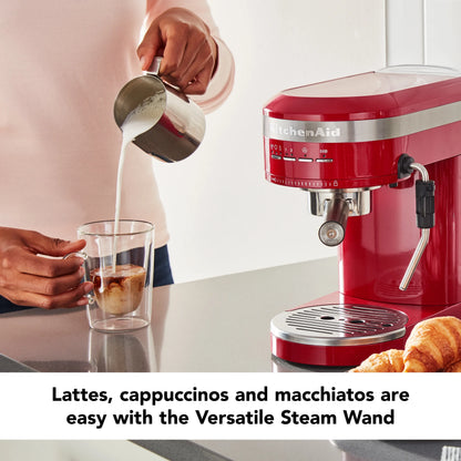 KitchenAid Metal Semi-Automatic Espresso Machine, Empire Red, KES6503