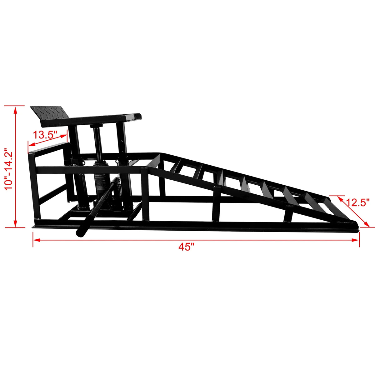 Riedhoff Hydraulic Car Ramps 2 Pack, 11000 LBS Max, Lift Height 9.48" to 16.21", Heavy Duty, Black