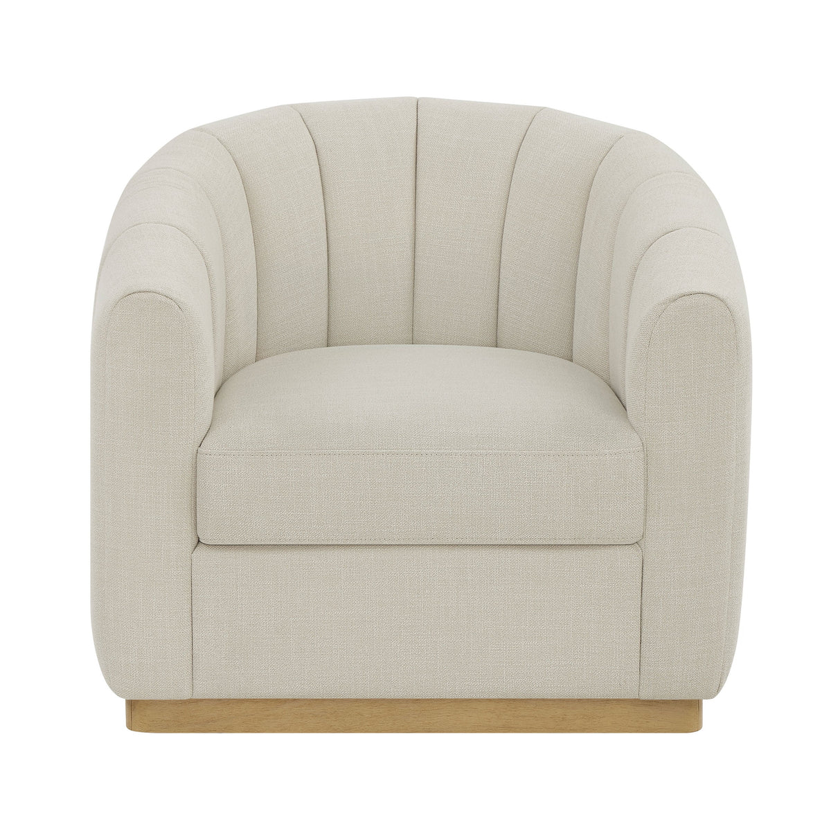 Better Homes & Gardens Lillian Accent Swivel Chair, Cream Linen