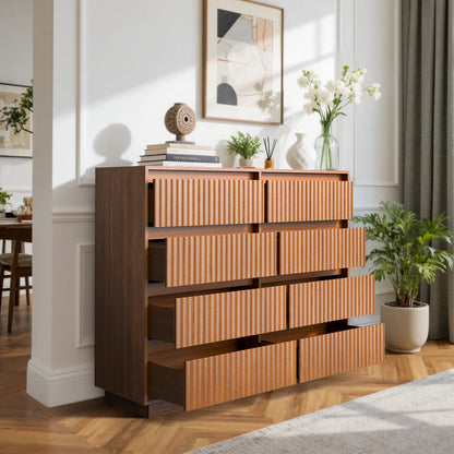 Wood Dresser, 6 Drawer Dresser for Bedroom, Modern Chest of Drawers with Deep Drawers Waterproof Living Room, Hallway, Entryway