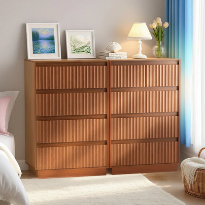 Wood Dresser, 6 Drawer Dresser for Bedroom, Modern Chest of Drawers with Deep Drawers Waterproof Living Room, Hallway, Entryway