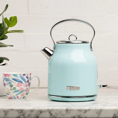 Haden Heritage 1.7 Liter Electric Kettle with 2 Slice Bread Toaster, White