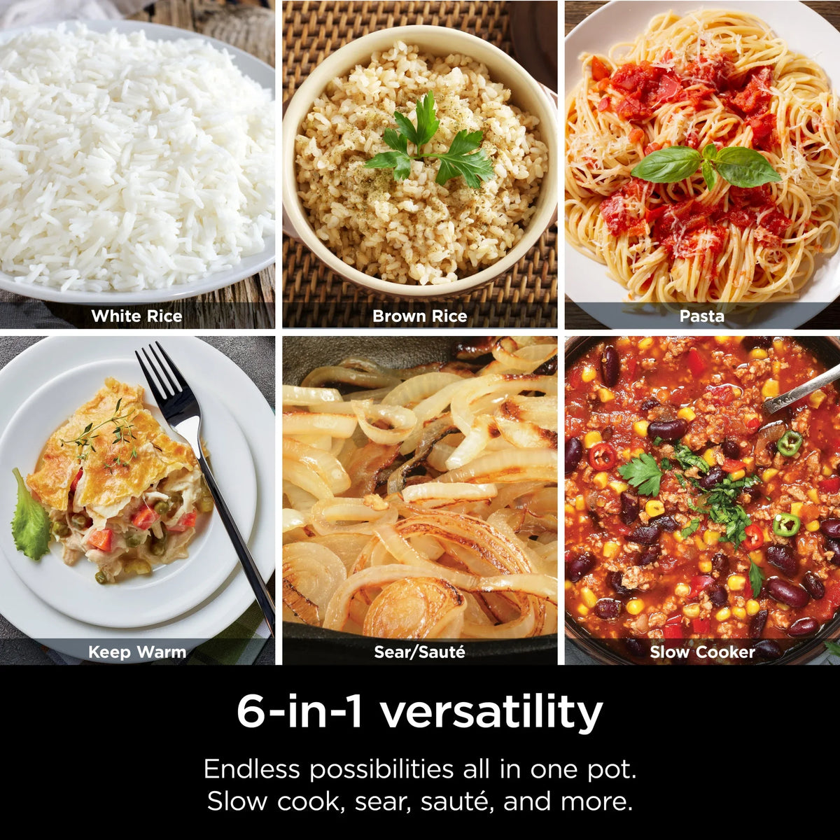 Ninja Foodi 6.5 qt Everyday PossibleCooker, Stainless Steel/White, Multi Cooker, Slow Cooker, MC1100