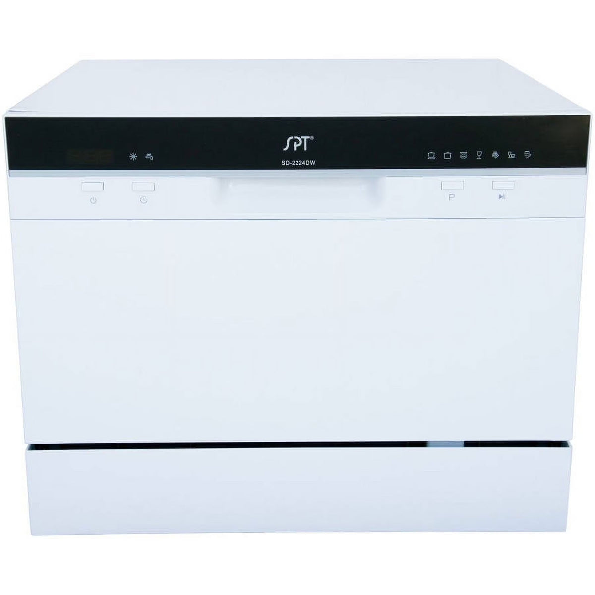 6 Place Settings Silver Countertop Dishwasher with Delay Start and LED display
