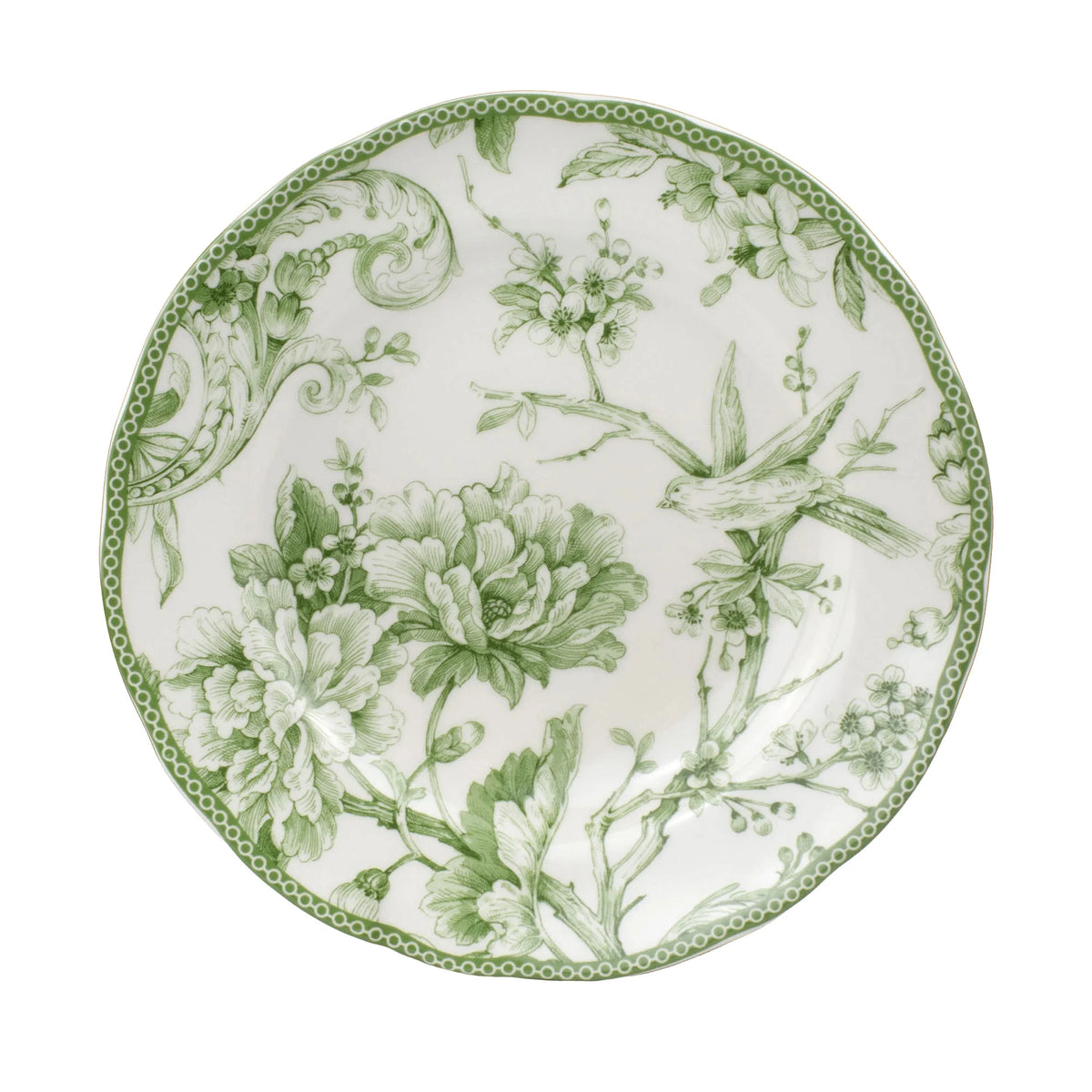 222 Fifth Adelaide Round 16-Piece Porcelain Dinnerware Set, Black Toile