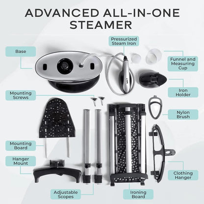 Steam & Go All-in-One Garment Steamer & Clothes Iron with Ironing Board & Hanger