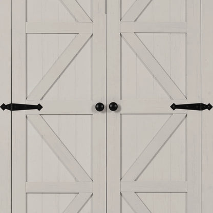 Dextrus 64.56" Tall Kitchen Pantry Cabinet with 2-Drawer and Adjustable Shelves, White Oak