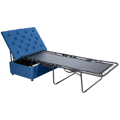 Costway Modern Solid Wood Folding Beds with Ottoman, Grey