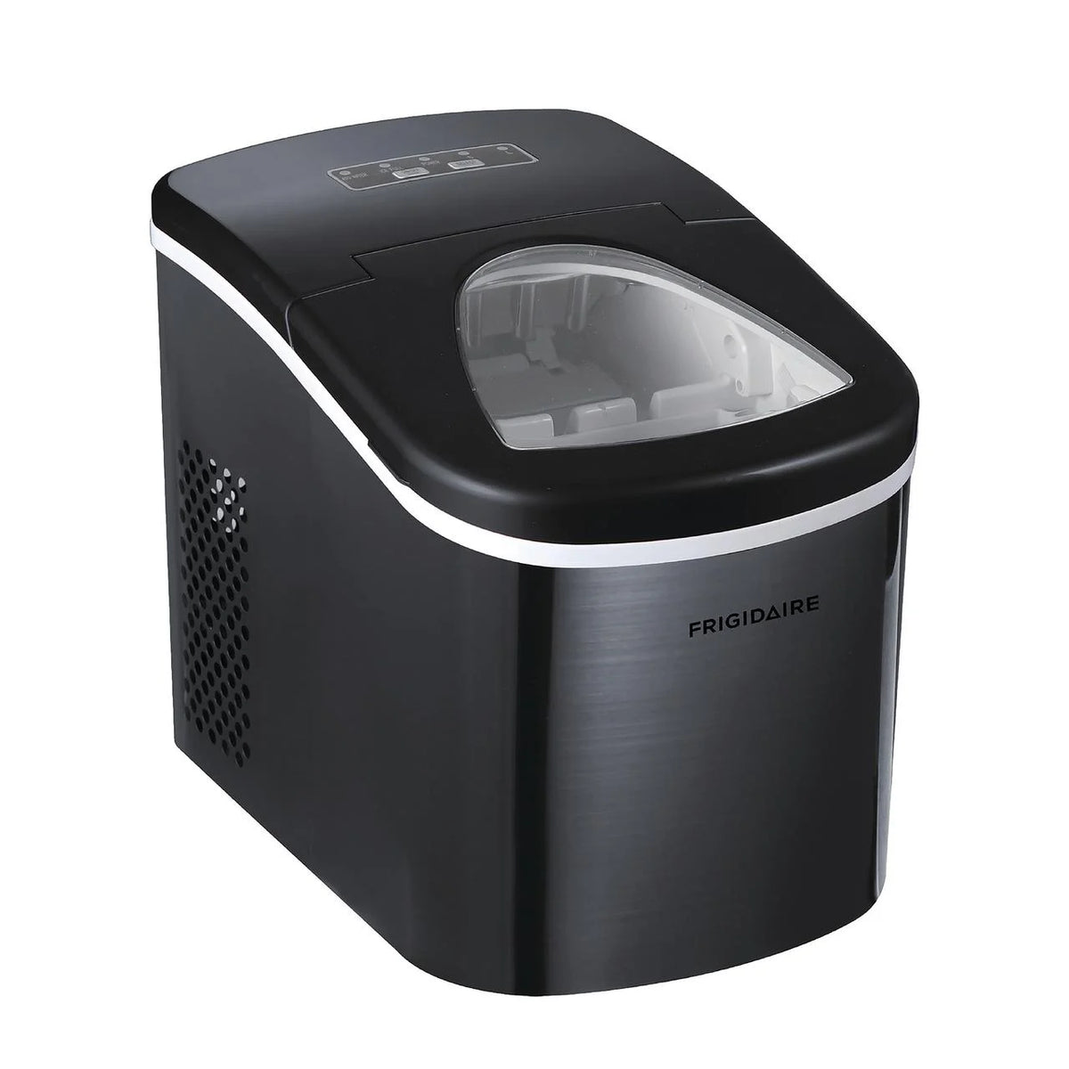 Frigidaire Portable Self Cleaning Ice Maker, Black Stainless Steel, (EFIC117-Ssblack_Sc)