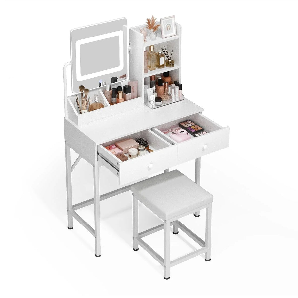 Toy Storage Organizer, Lofka Kids Bookcase with 3 Drawers & 6 Shelves for Nursery, Kids' Bedroom, White