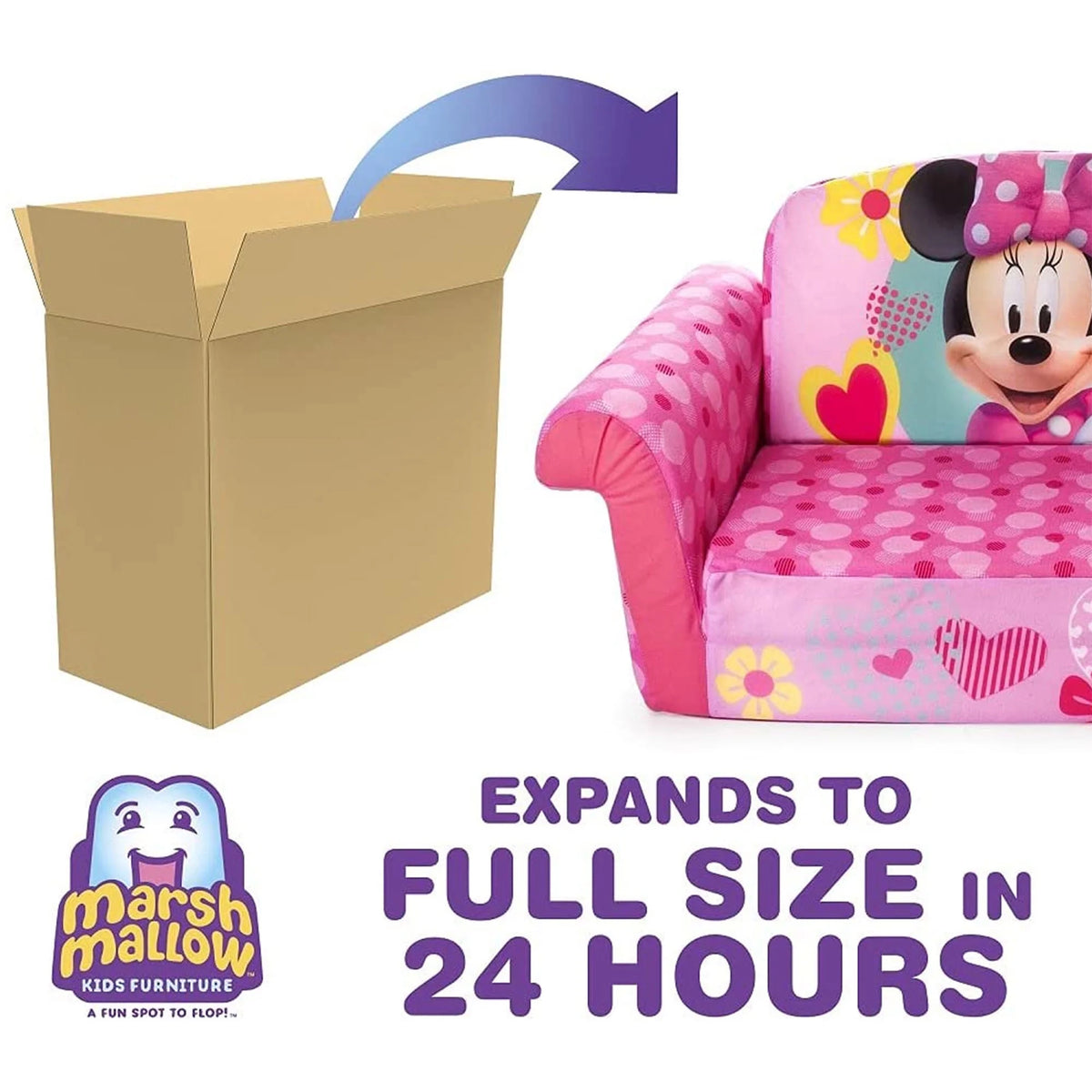 Marshmallow Furniture 2 Pack 2-in-1 Flip Open Foam Sofa Bed, Toy Story 4