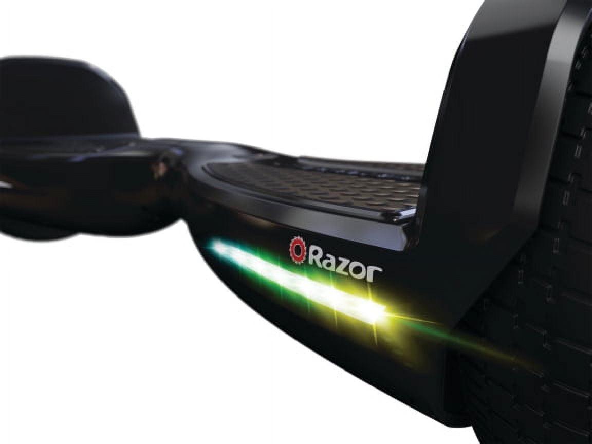 Razor Hovertrax Prizma- Black. Lighted Hoverboard for Child &amp; Teen. up to 9 mph. UL2272 Certified
